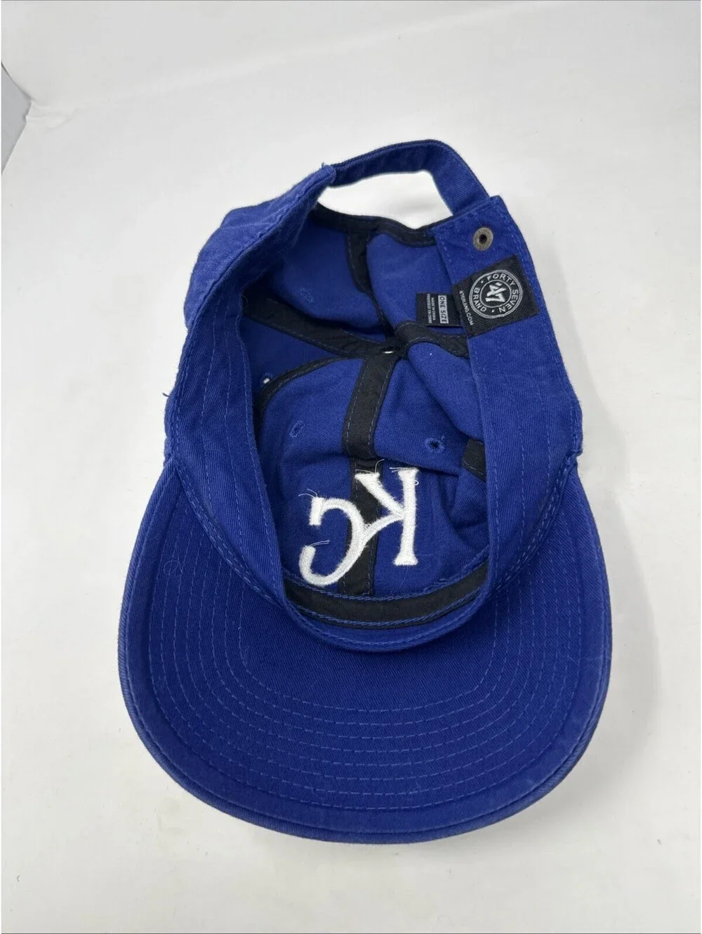 Kansas City Royals Blue Cotton Canvas One Size Adjustable Baseball Cap ‘47